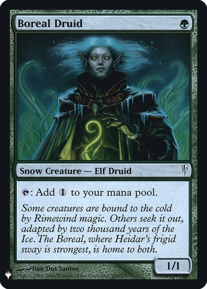 Boreal Druid 105 card from The List Reprints