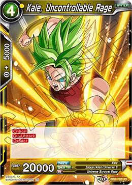 Kale, Uncontrollable Rage DB2-102 card from Draft Box 05 - Divine Multiverse
