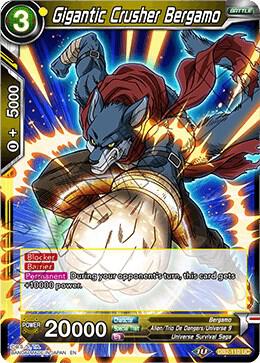 Gigantic Crusher Bergamo DB2-110 card from Draft Box 05 - Divine Multiverse