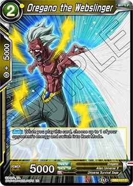 Oregano the Webslinger DB2-117 card from Draft Box 05 - Divine Multiverse