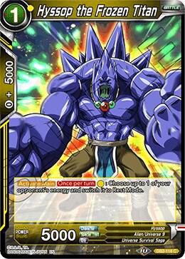 Hyssop the Frozen Titan DB2-118 card from Draft Box 05 - Divine Multiverse