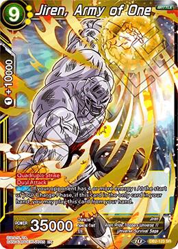 Jiren, Army of One DB2-123 card from Draft Box 05 - Divine Multiverse