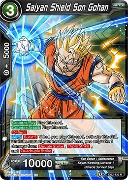 Saiyan Shield Son Gohan DB2-132 card from Draft Box 05 - Divine Multiverse