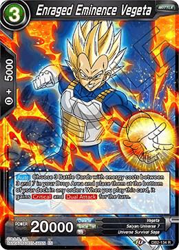 Enraged Eminence Vegeta DB2-134 card from Draft Box 05 - Divine Multiverse
