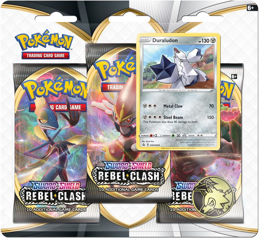 Rebel Clash 3 Pack Blister [Duraludon] card from SWSH02: Rebel Clash