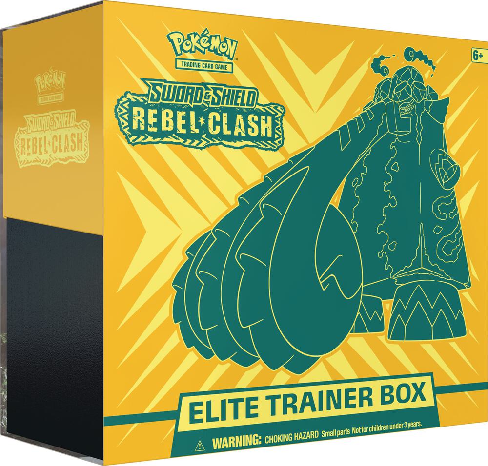 Rebel Clash Elite Trainer Box card from SWSH02: Rebel Clash