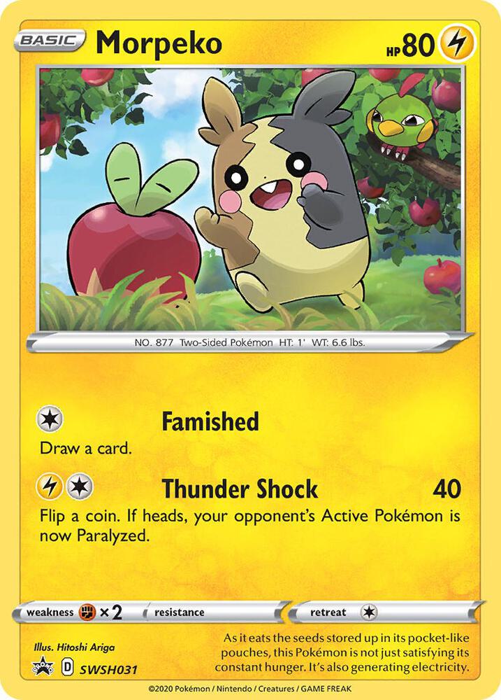 Morpeko SWSH031 card from SWSH: Sword & Shield Promo Cards