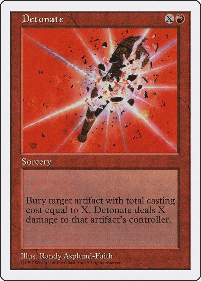 Detonate card from Fifth Edition