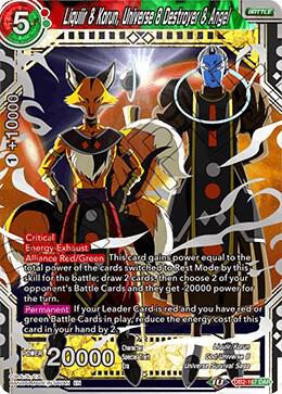 Liquiir & Korun, Universe 8 Destroyer & Angel DB2-167 card from Draft Box 05 - Divine Multiverse
