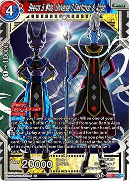 Beerus & Whis, Universe 7 Destroyer & Angel DB2-174 card from Draft Box 05 - Divine Multiverse