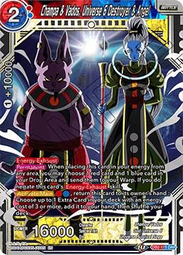 Champa & Vados, Universe 6 Destroyer & Angel DB2-175 card from Draft Box 05 - Divine Multiverse