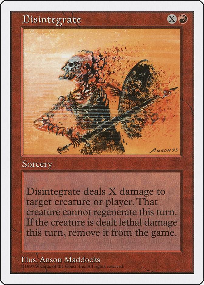 Disintegrate card from Fifth Edition