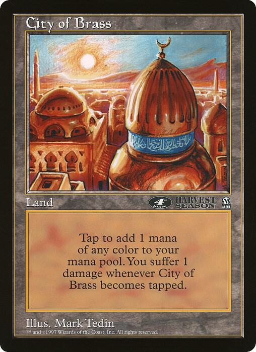 City of Brass (4th Place) (Arena League) card from Oversize Cards