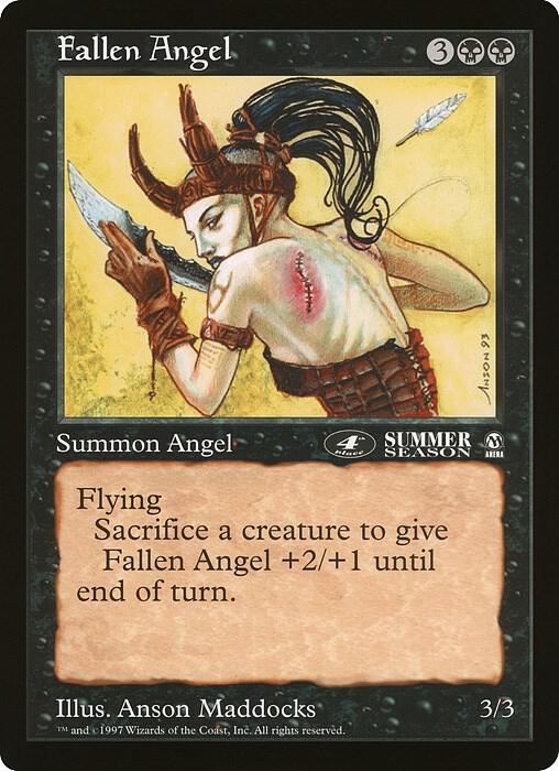 Fallen Angel (4th Place) (Arena League) card from Oversize Cards