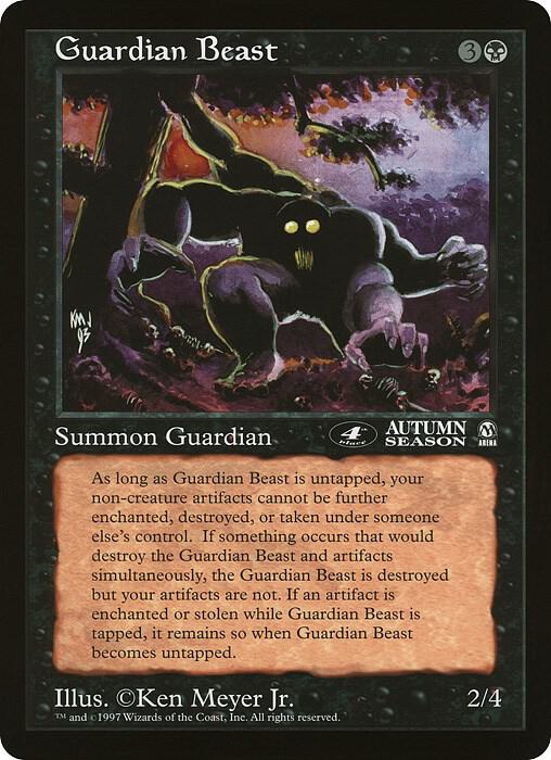 Guardian Beast (4th Place) (Arena League) card from Oversize Cards