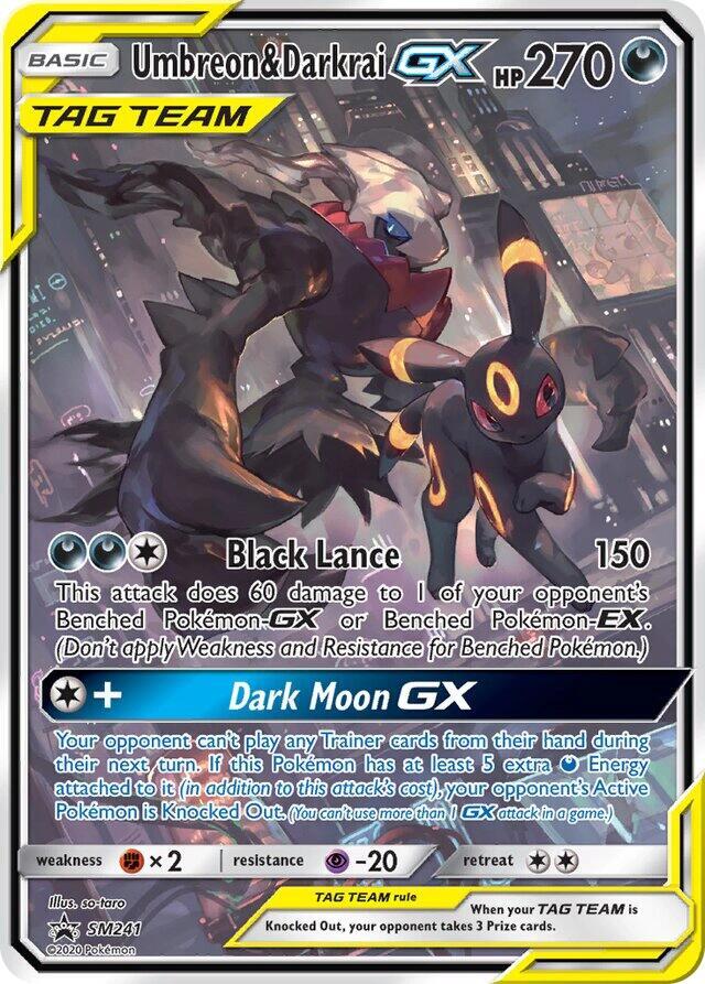 Umbreon & Darkrai GX SM241 card from Jumbo Cards