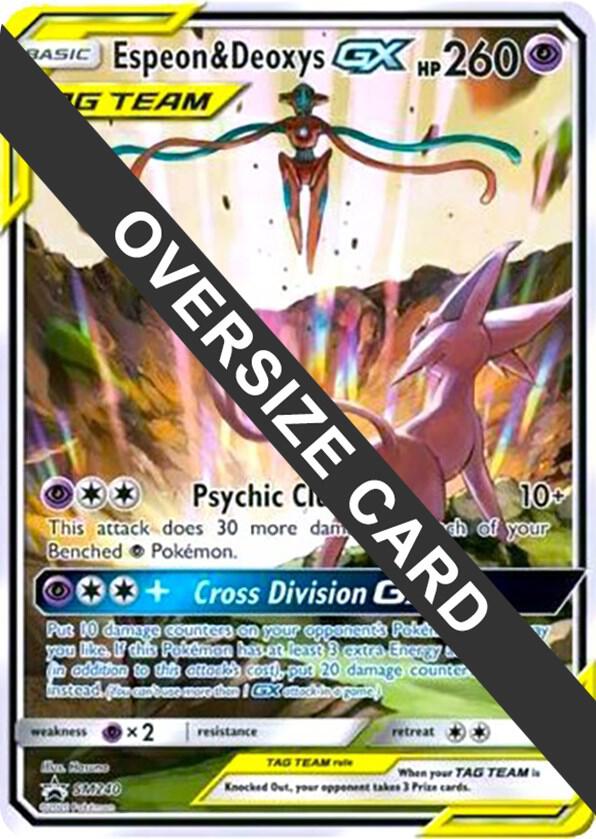 Espeon & Deoxys GX Oversized (SM Black Star Promo) SM240 card from Jumbo Cards