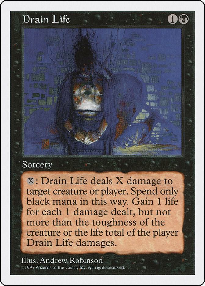 Drain Life card from Fifth Edition