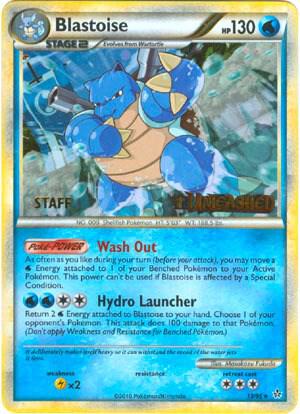 Blastoise (Prerelease) [Staff] 13/95 card from HGSS Promos