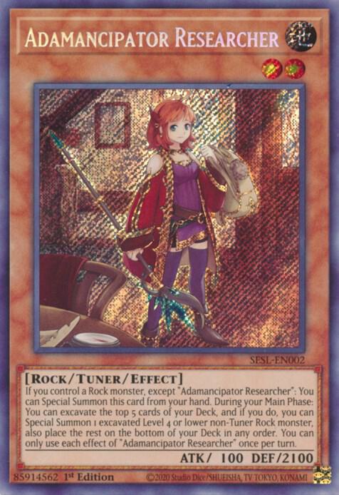 Adamancipator Researcher SESL-EN002 card from Secret Slayers