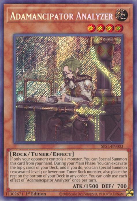 Adamancipator Analyzer SESL-EN003 card from Secret Slayers