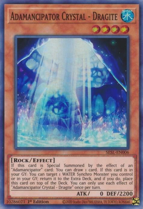 Adamancipator Crystal - Dragite SESL-EN006 card from Secret Slayers