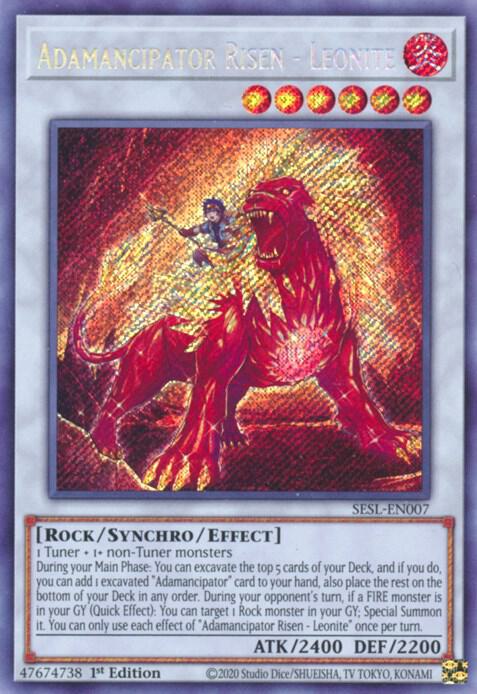 Adamancipator Risen - Leonite SESL-EN007 card from Secret Slayers