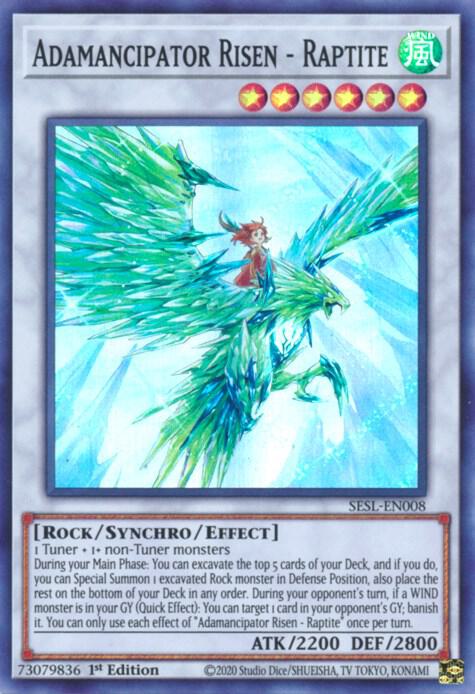 Adamancipator Risen - Raptite SESL-EN008 card from Secret Slayers