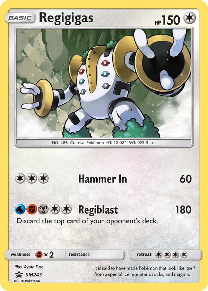 Regigigas SM243 card from SM Promos
