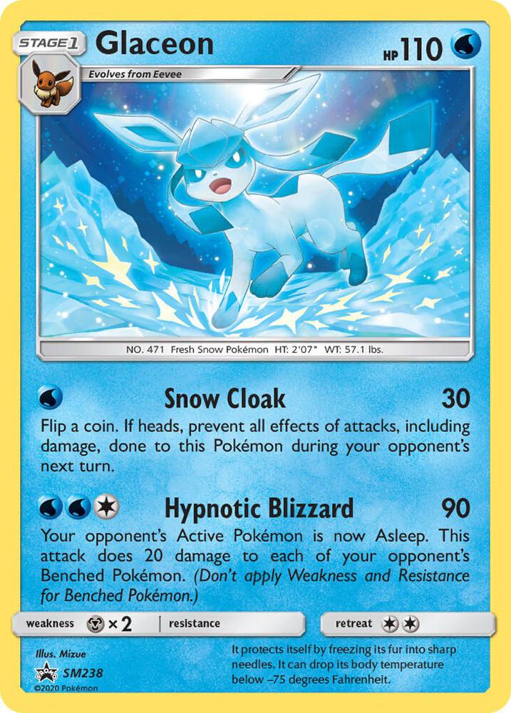 Glaceon SM238 card from SM Promos