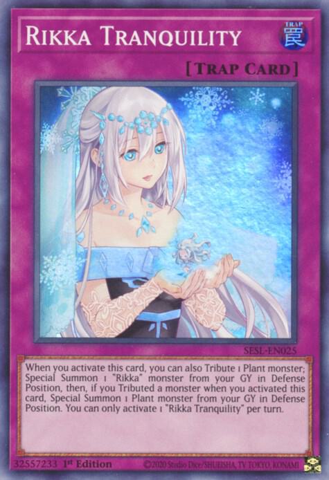 Rikka Tranquility SESL-EN025 card from Secret Slayers