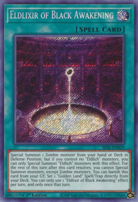 Eldlixir of Black Awakening SESL-EN029 card from Secret Slayers