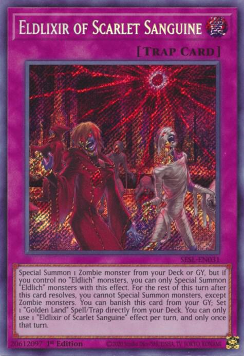 Eldlixir of Scarlet Sanguine SESL-EN031 card from Secret Slayers
