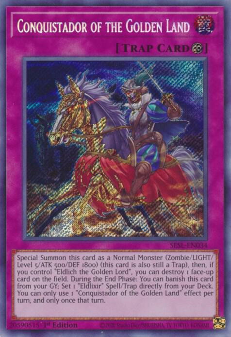 Conquistador of the Golden Land SESL-EN034 card from Secret Slayers
