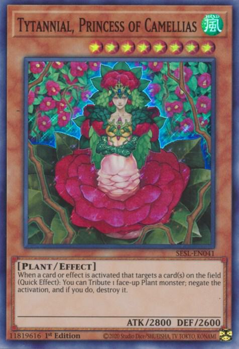 Tytannial, Princess of Camellias SESL-EN041 card from Secret Slayers