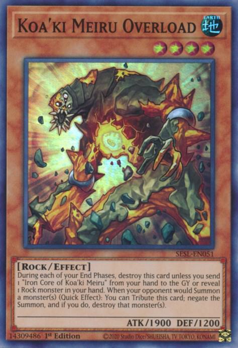 Koa'ki Meiru Overload SESL-EN051 card from Secret Slayers