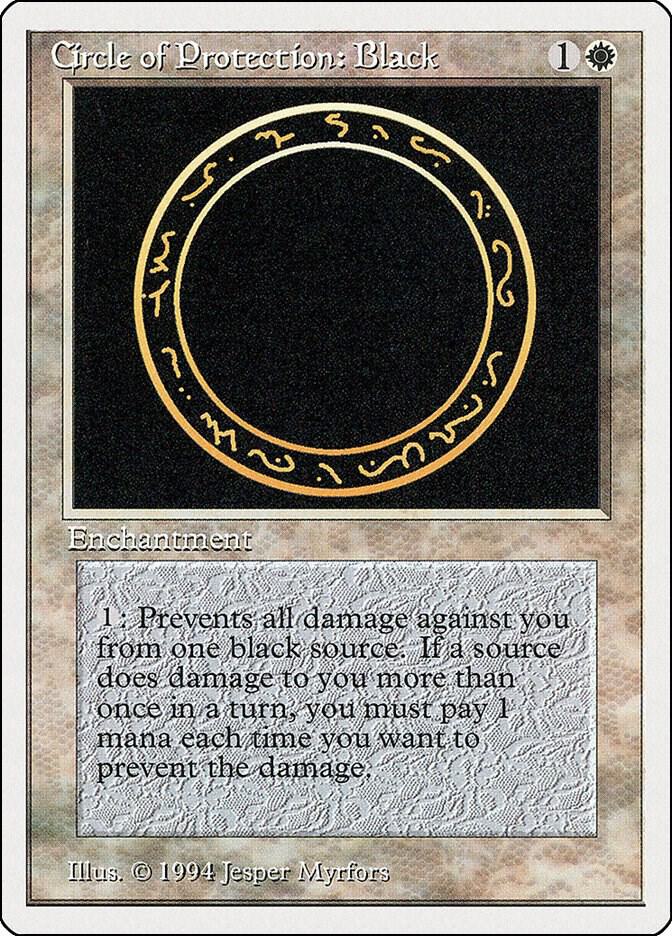 Circle of Protection: Black 9 card from Summer Magic