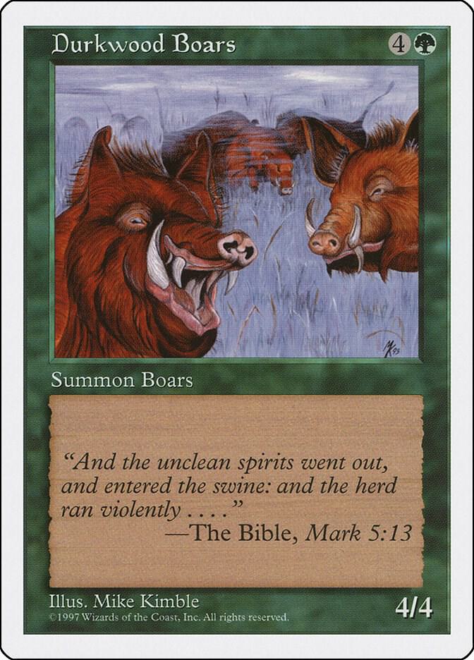 Durkwood Boars card from Fifth Edition
