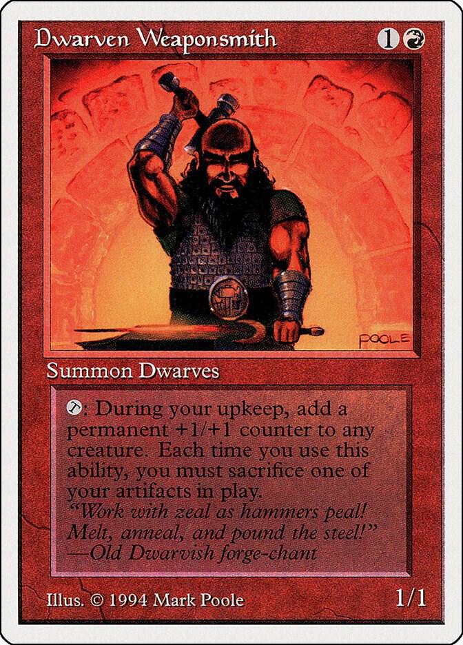 Dwarven Weaponsmith 145 card from Summer Magic