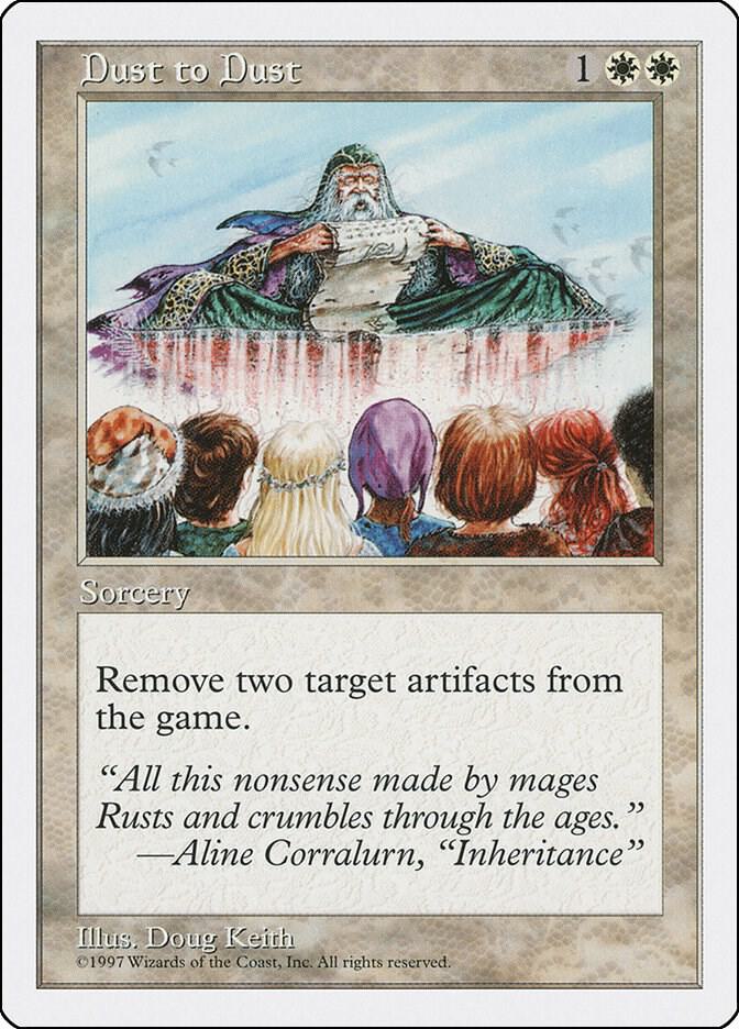 Dust to Dust card from Fifth Edition