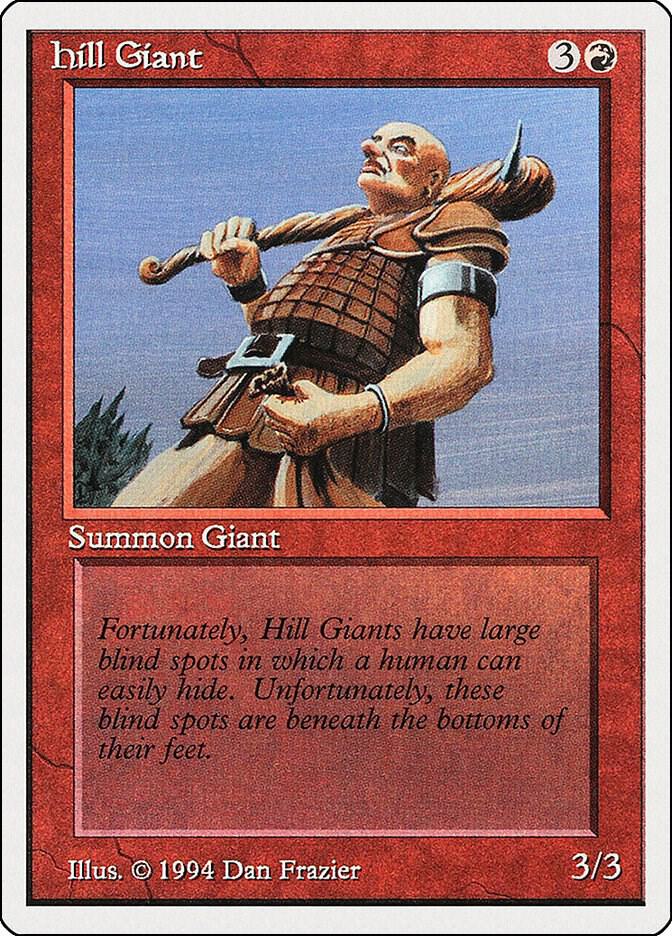 Hill Giant 158 card from Summer Magic