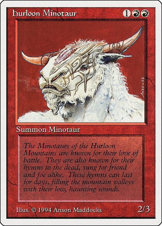 Hurloon Minotaur 159 card from Summer Magic