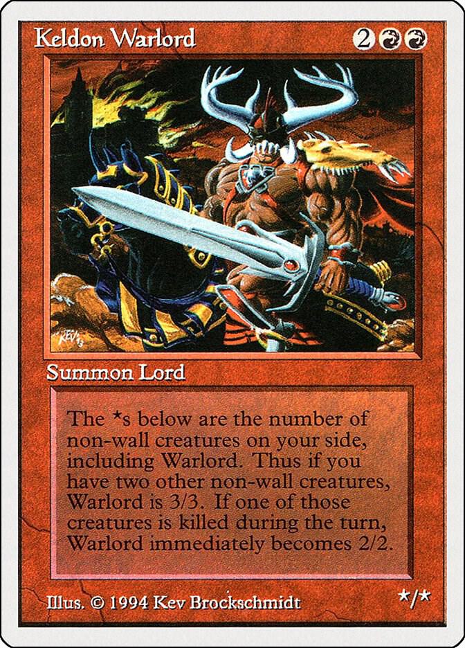 Keldon Warlord 160 card from Summer Magic