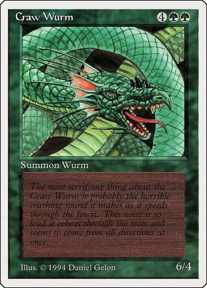 Craw Wurm 190 card from Summer Magic