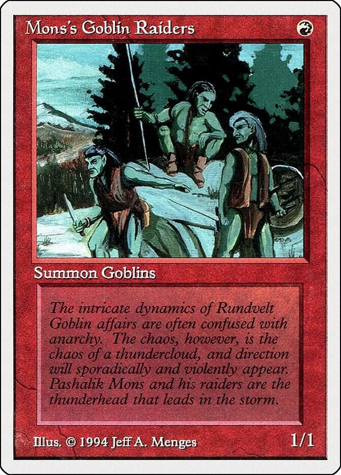Mons's Goblin Raiders 167 card from Summer Magic