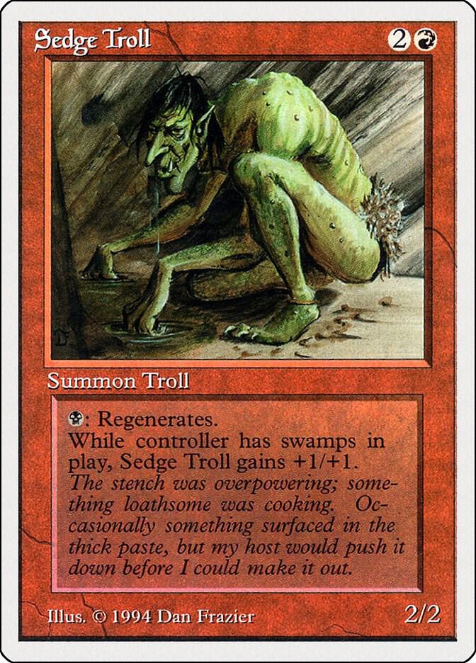Sedge Troll 174 card from Summer Magic