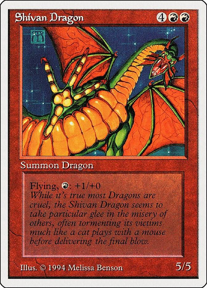Shivan Dragon 177 card from Summer Magic