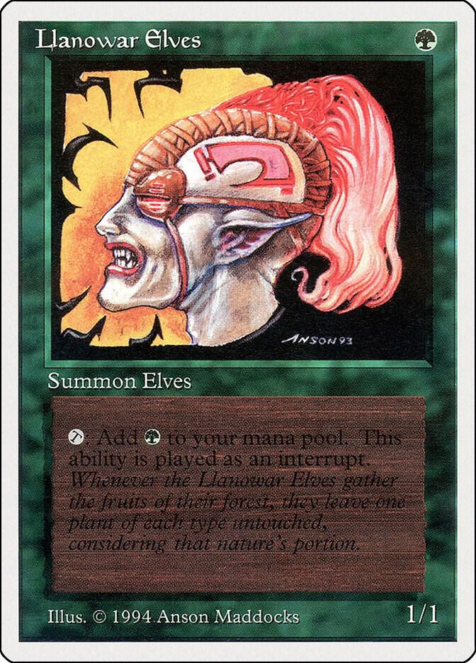 Llanowar Elves 211 card from Summer Magic