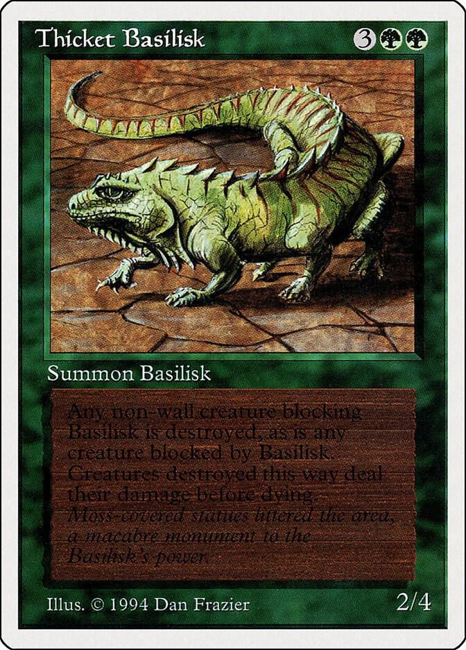 Thicket Basilisk 218 card from Summer Magic