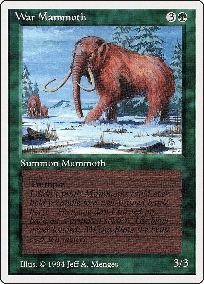 War Mammoth 228 card from Summer Magic
